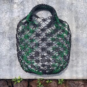 Upcycled Woven Jelly Handbag, Handmade in Mexico